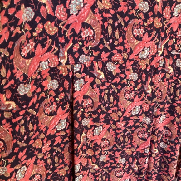 Vintage April Cornell Brushed Rayon Floral Jumper Dress Small - Picture 4 of 7